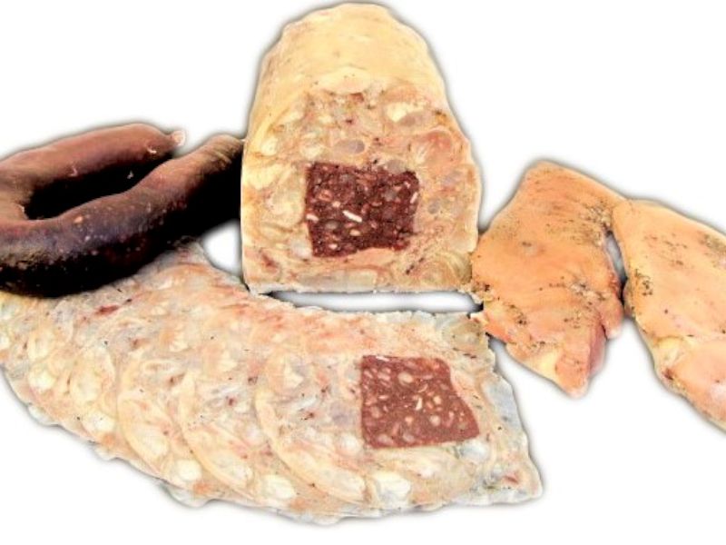 CARPACCIO de PEU amb BOTIFARRA NEGRA