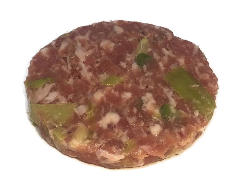 HAMBURGUESA de PORC amb ALLS TENDRES