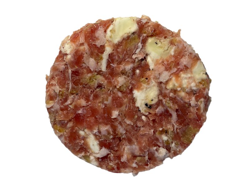 HAMB. PORC FORM. CABRA + CEBA CARAMELIT.